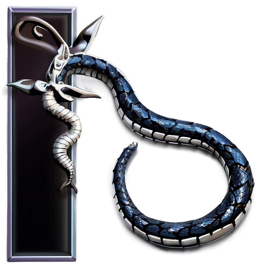 Black Cross With Snake Png Kqk PNG image
