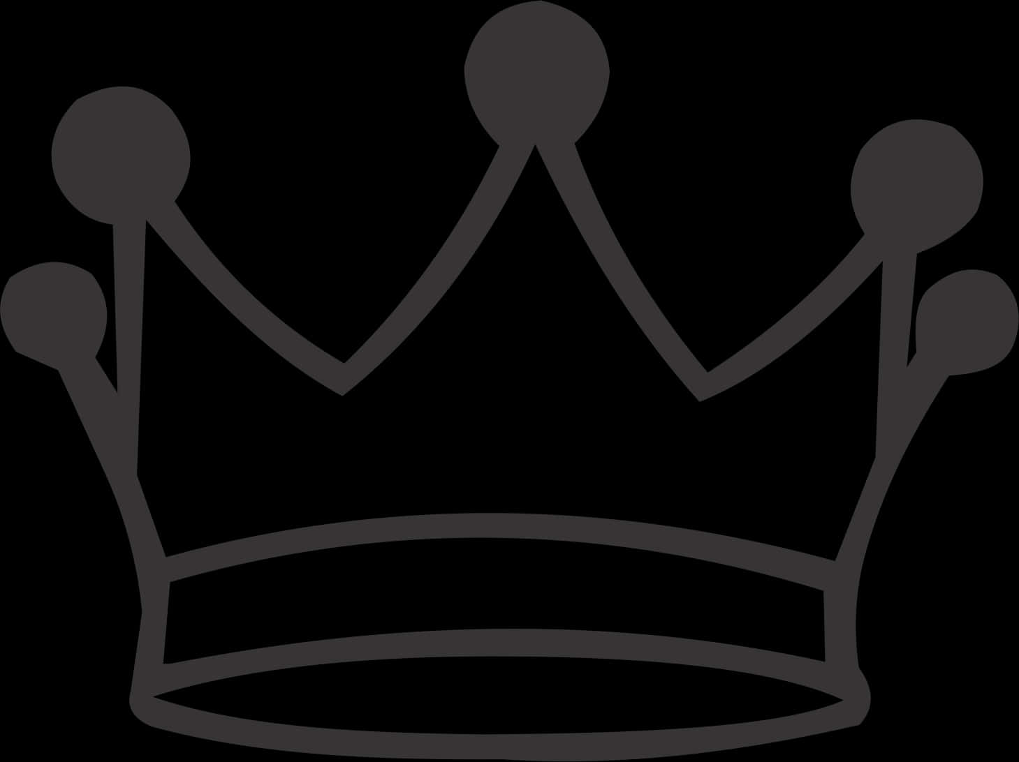 Black Crown Icon Silhouette PNG image
