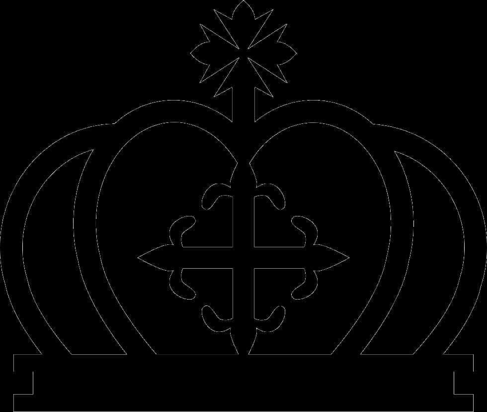 Black Crown Silhouette Outline PNG image