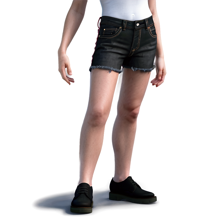 Black Denim Jorts Png Mxh PNG image