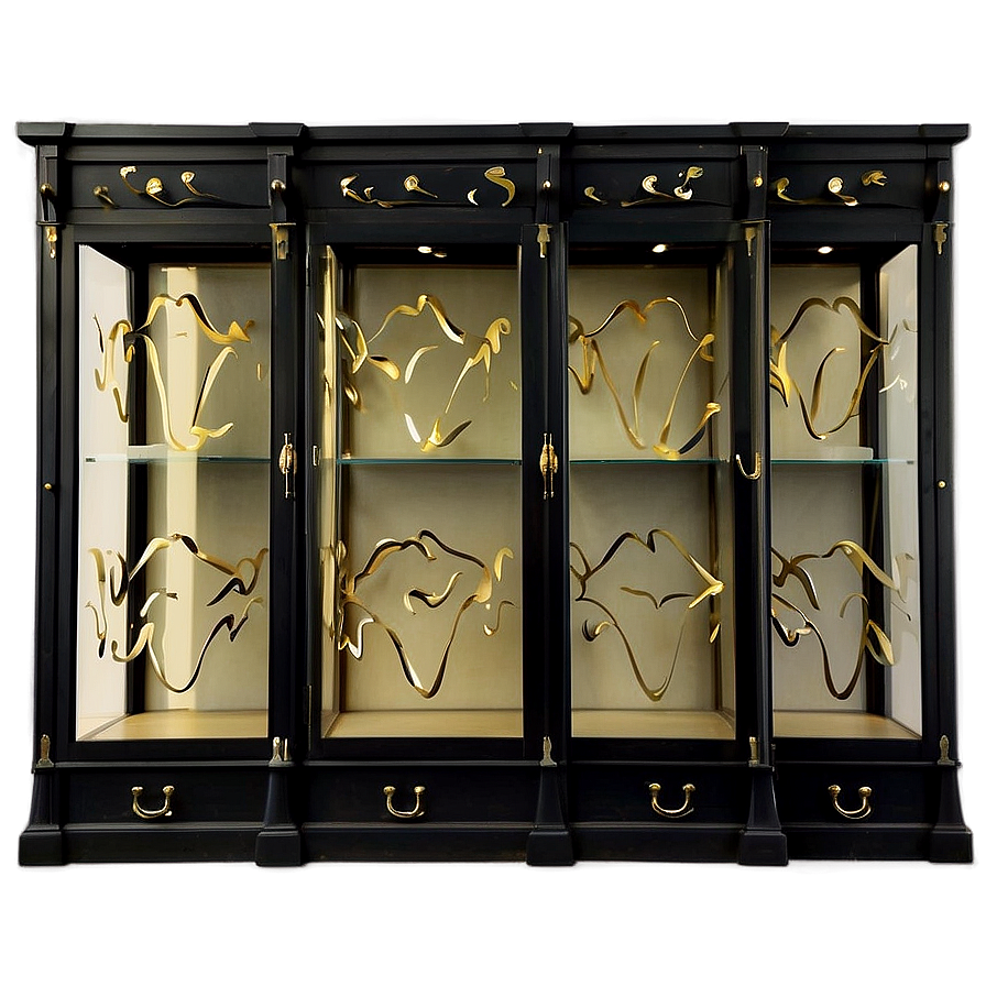 Black Display Cabinet Png 57 PNG image