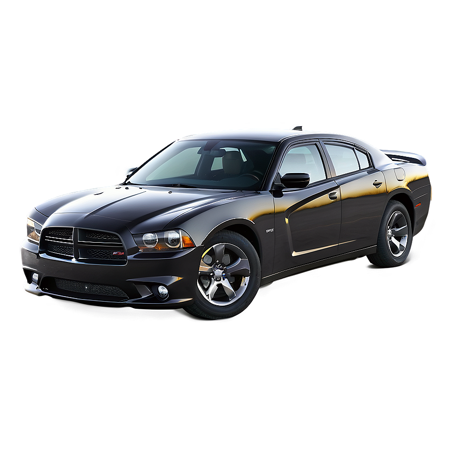 Black Dodge Charger Design Png 06122024 PNG image