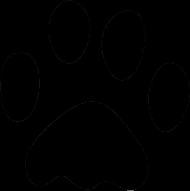 Black Dog Paw Print Graphic PNG image