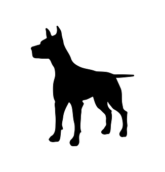 Black Dog Silhouette PNG image