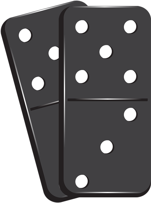 Black Dominoes Vector Illustration PNG image