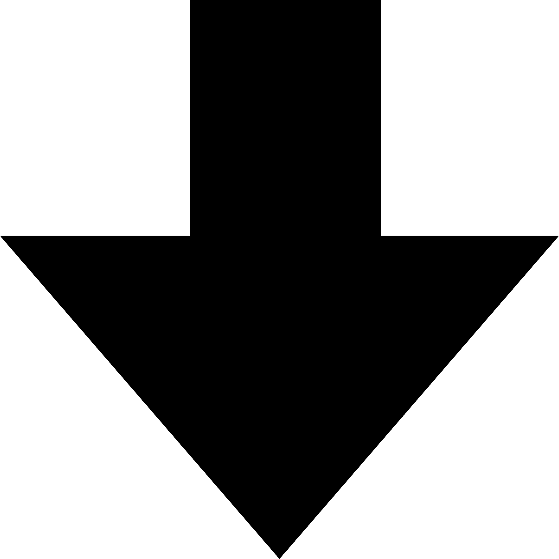 Black Down Arrow Icon PNG image