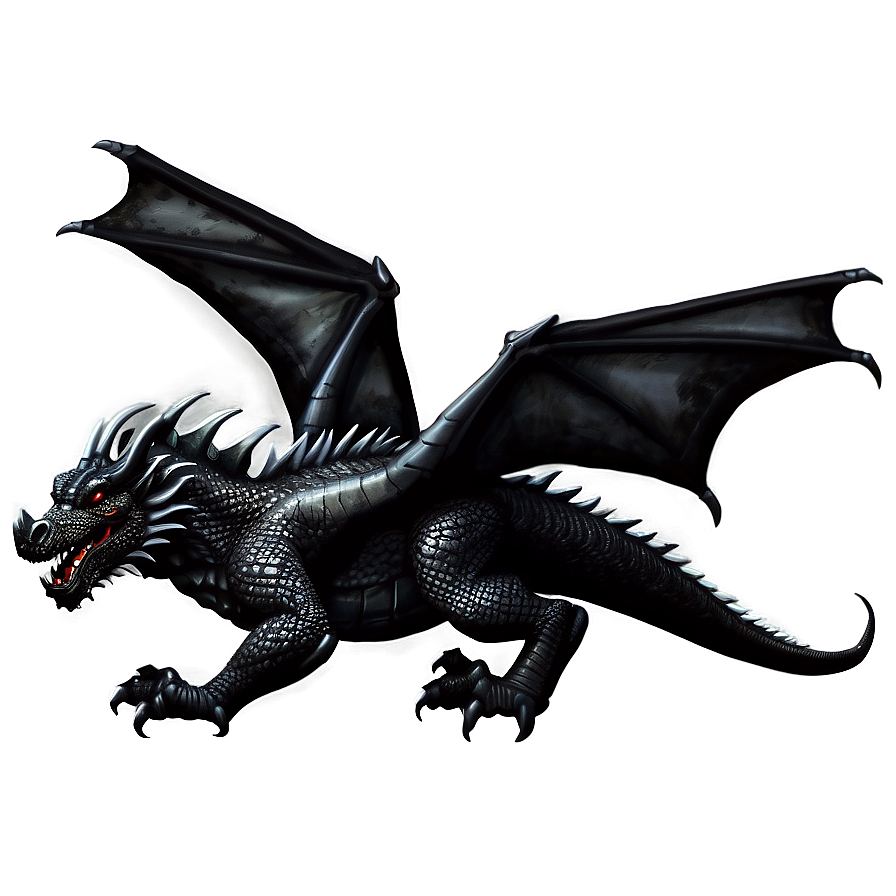 Black Dragon And Castle Png 06252024 PNG image