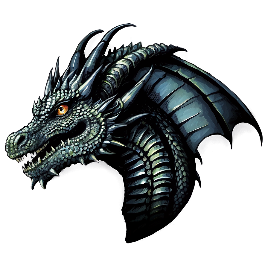 Black Dragon Illustration Png Wuo13 PNG image