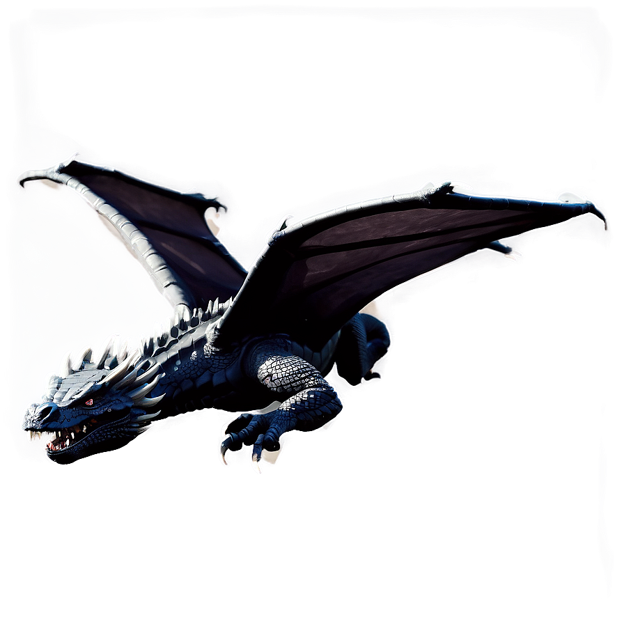 Black Dragon In Flight Png Rnw PNG image