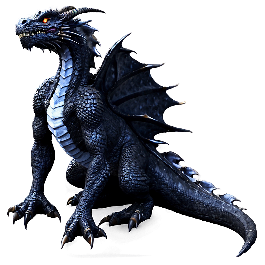 Black Dragon In Lava Field Png Irx PNG image