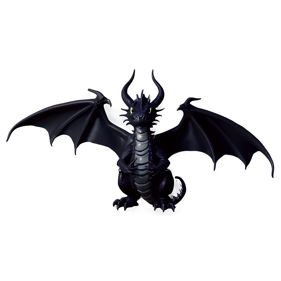 Black Dragon In Stormy Sky Png 06252024 PNG image