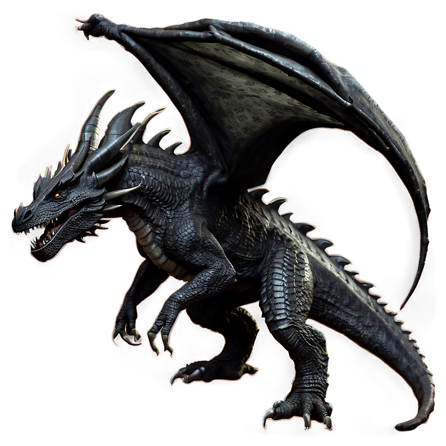 Black Dragon Landing Png Mqg PNG image