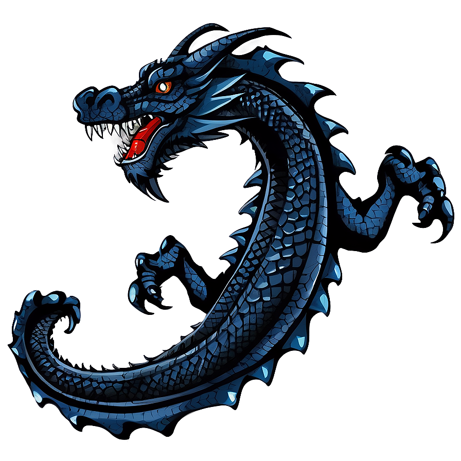 Black Dragon Vector Png Fbm89 PNG image