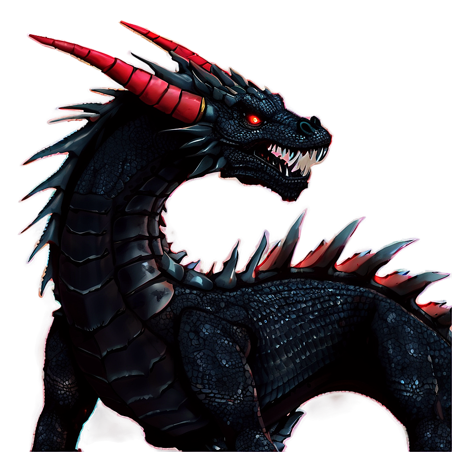 Black Dragon With Red Eyes Png 68 PNG image