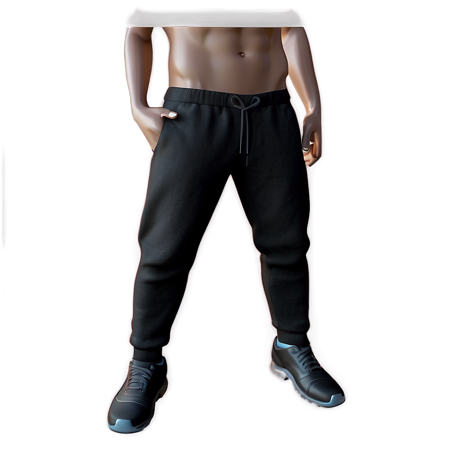 Black Drawstring Pants Png 06212024 PNG image