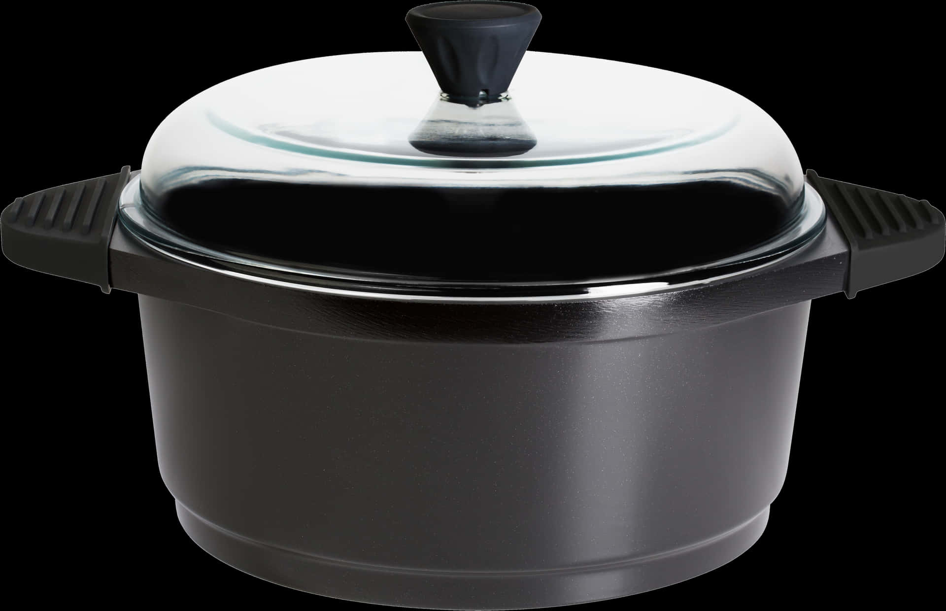 Black Dutch Ovenwith Lid PNG image