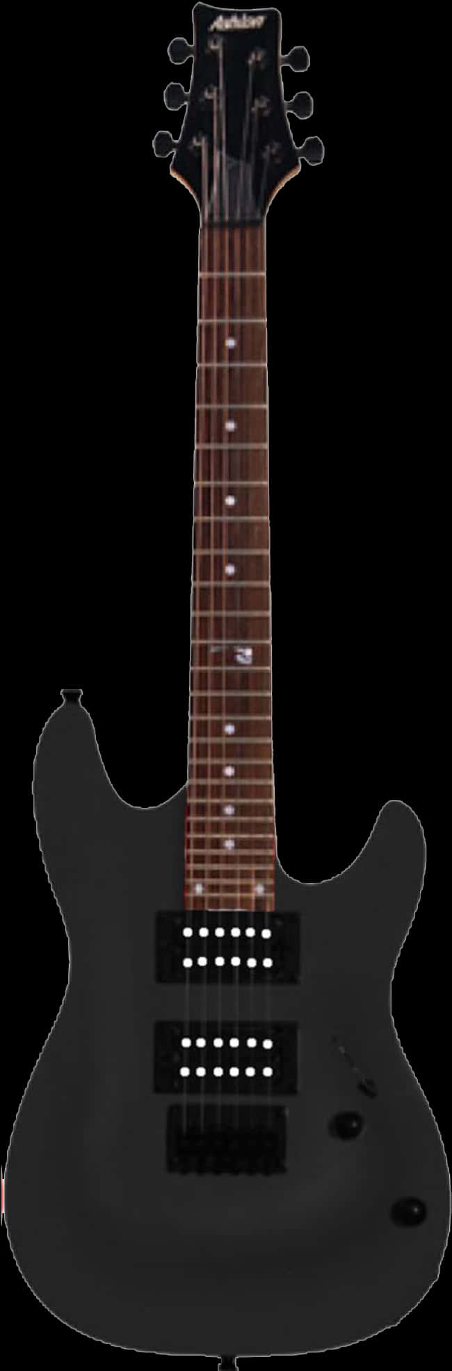 Black Electric Guitar Isolated PNG image