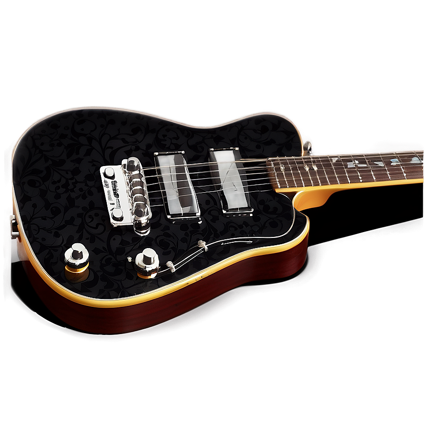 Black Electric Guitar Png Jhh17 PNG image