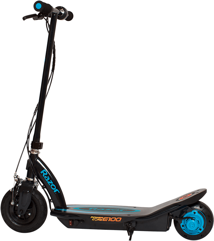 Black Electric Scooter Razor E100 PNG image