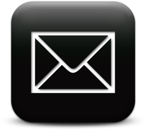 Black Email Icon White Envelope PNG image