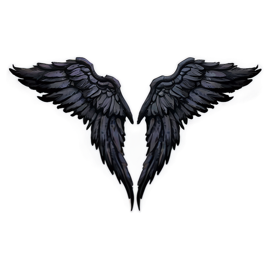 Black Emo Wings Png Euq67 PNG image