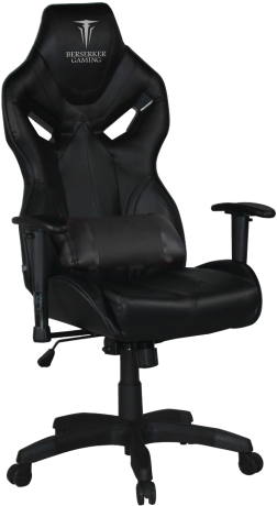 Black Ergonomic Gaming Chair PNG image