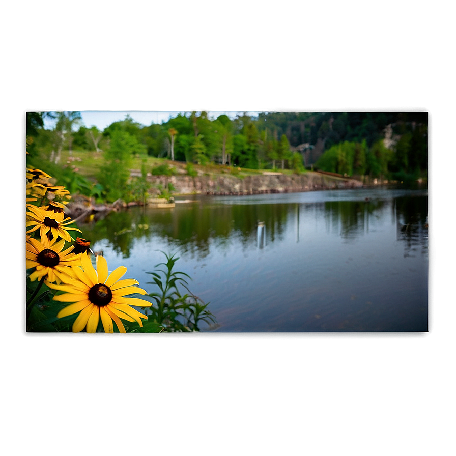 Black Eyed Susan By The Lake Png 31 PNG image