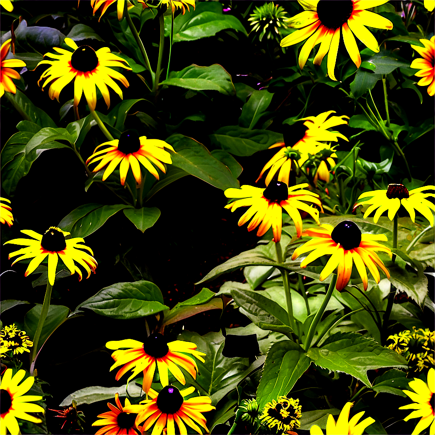 Black Eyed Susan Garden View Png Jow8 PNG image