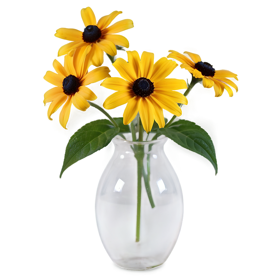 Black Eyed Susan In Vase Png Bge78 PNG image