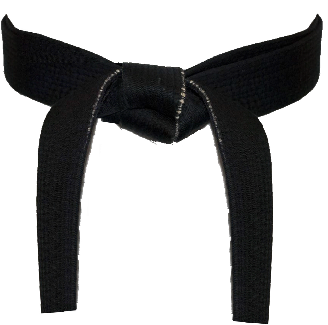 Black Fabric Belt Tied Knot PNG image