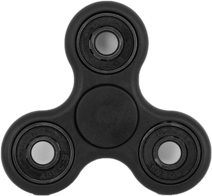 Black Fidget Spinner Toy.png PNG image