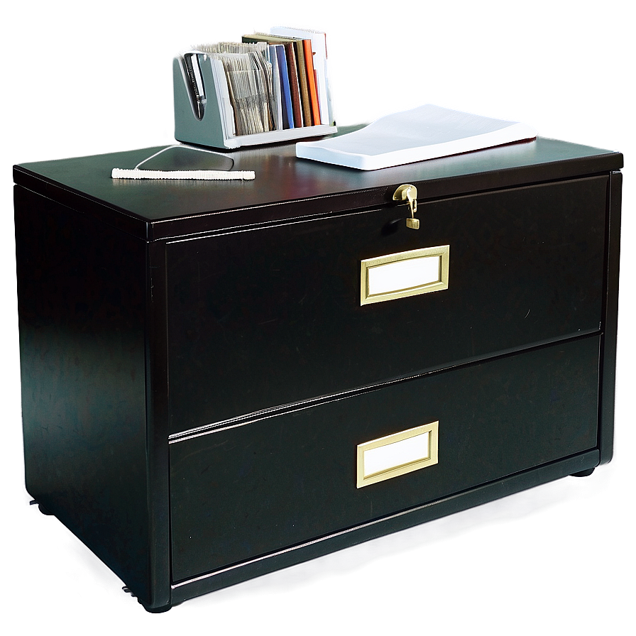 Black Filing Cabinet Png 5 PNG image