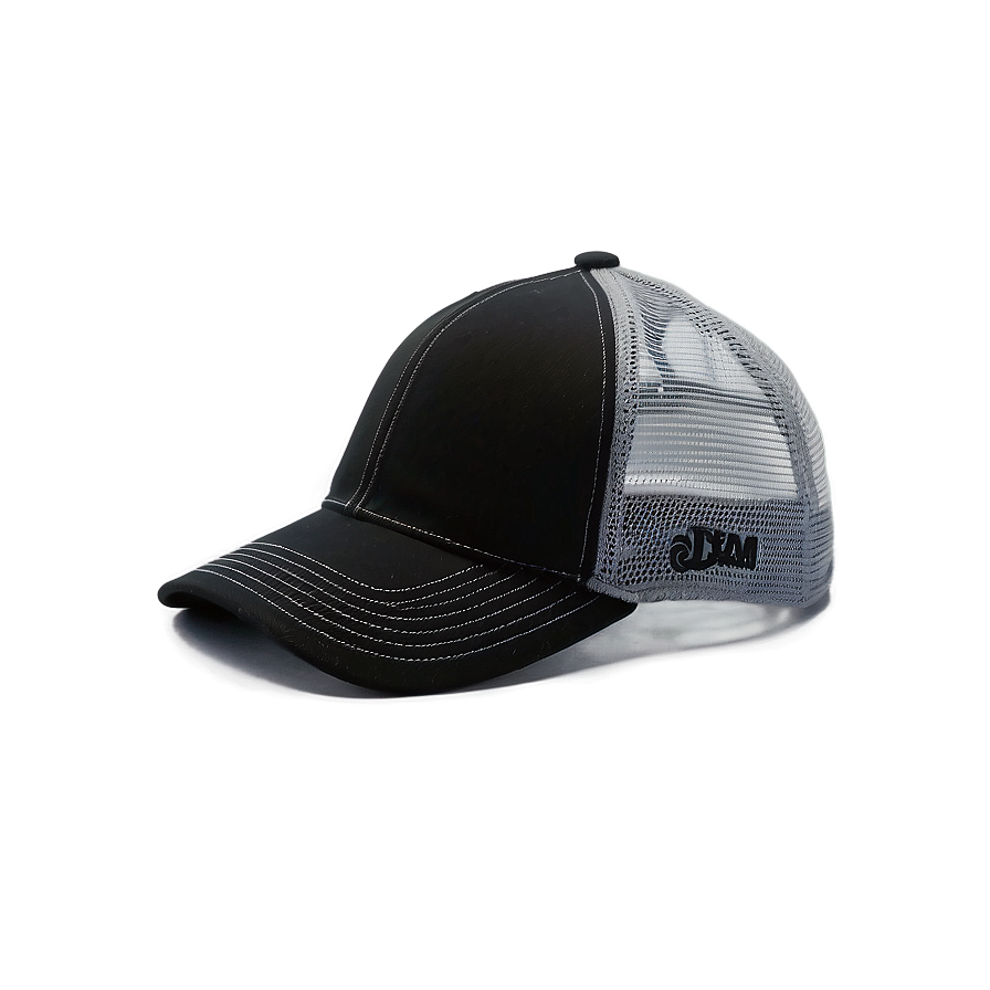 Black Fitted Trucker Hat Png 69 PNG image