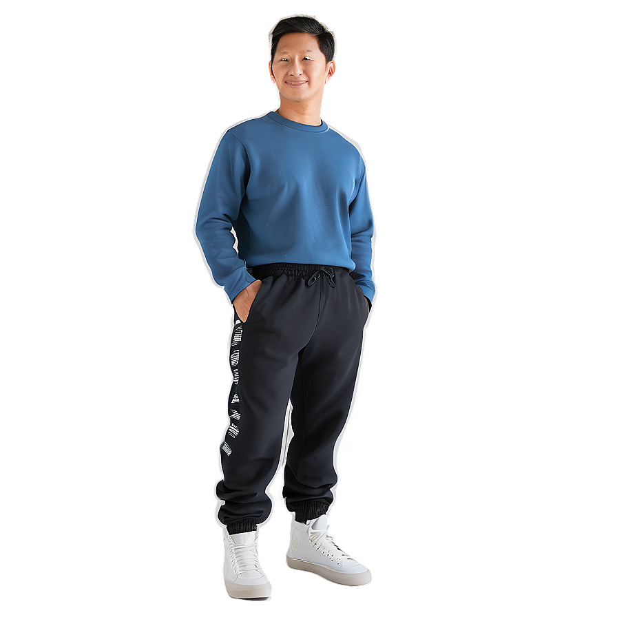 Black Fleece Pants Png 24 PNG image