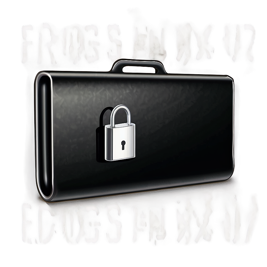 Black Folder With Lock Png 1 PNG image