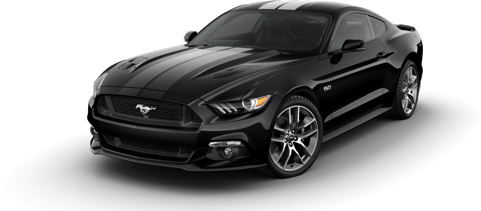 Black Ford Mustang G T Coupe PNG image