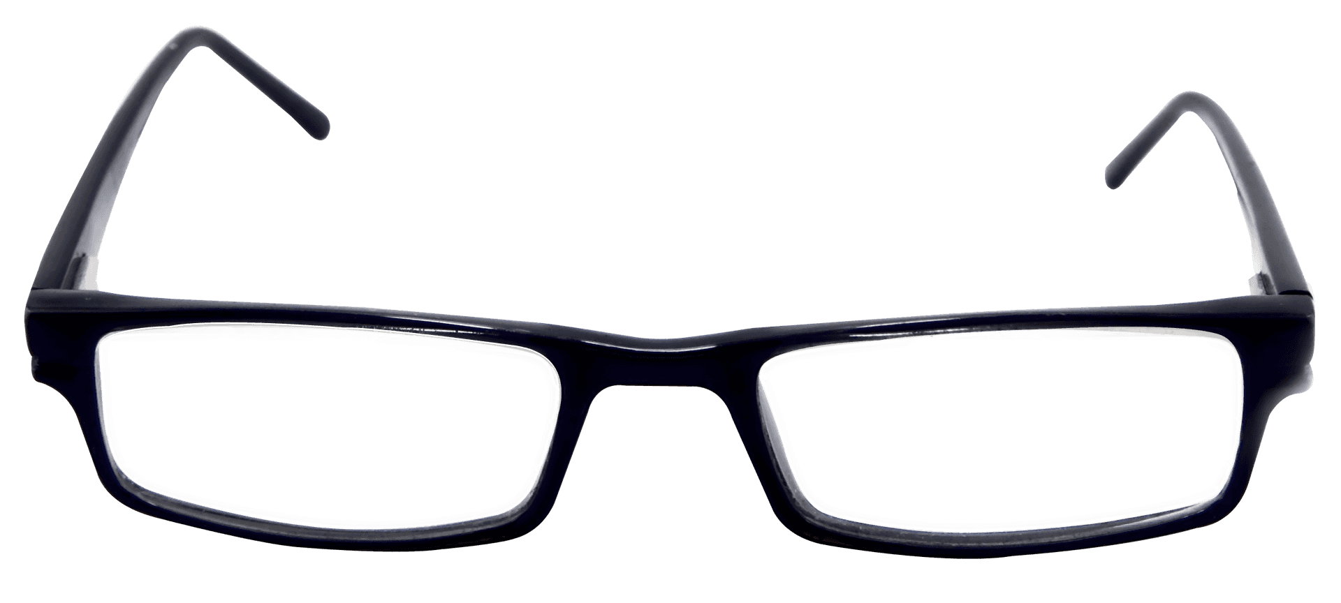 Black Frame Eyeglasses Isolated PNG image