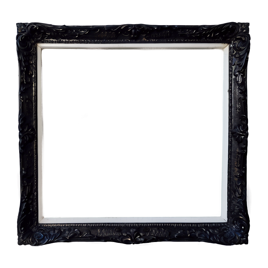 Black Frame For Painting Png 06262024 PNG image