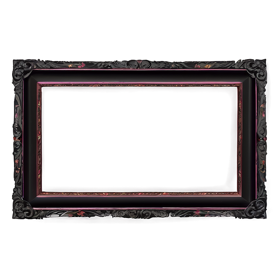 Black Frame For Painting Png 06262024 PNG image