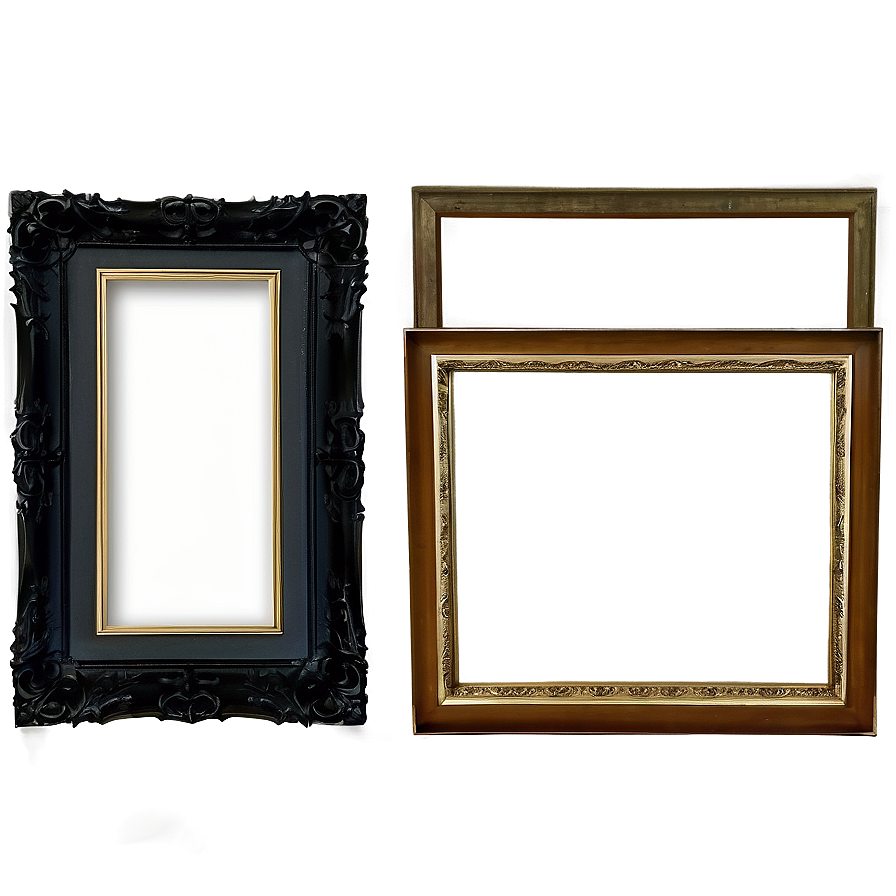 Black Frame For Painting Png Qlc PNG image