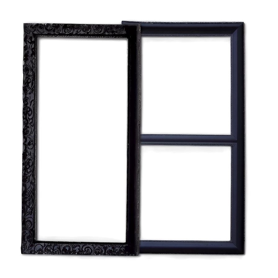 Black Frame Portrait Png 98 PNG image