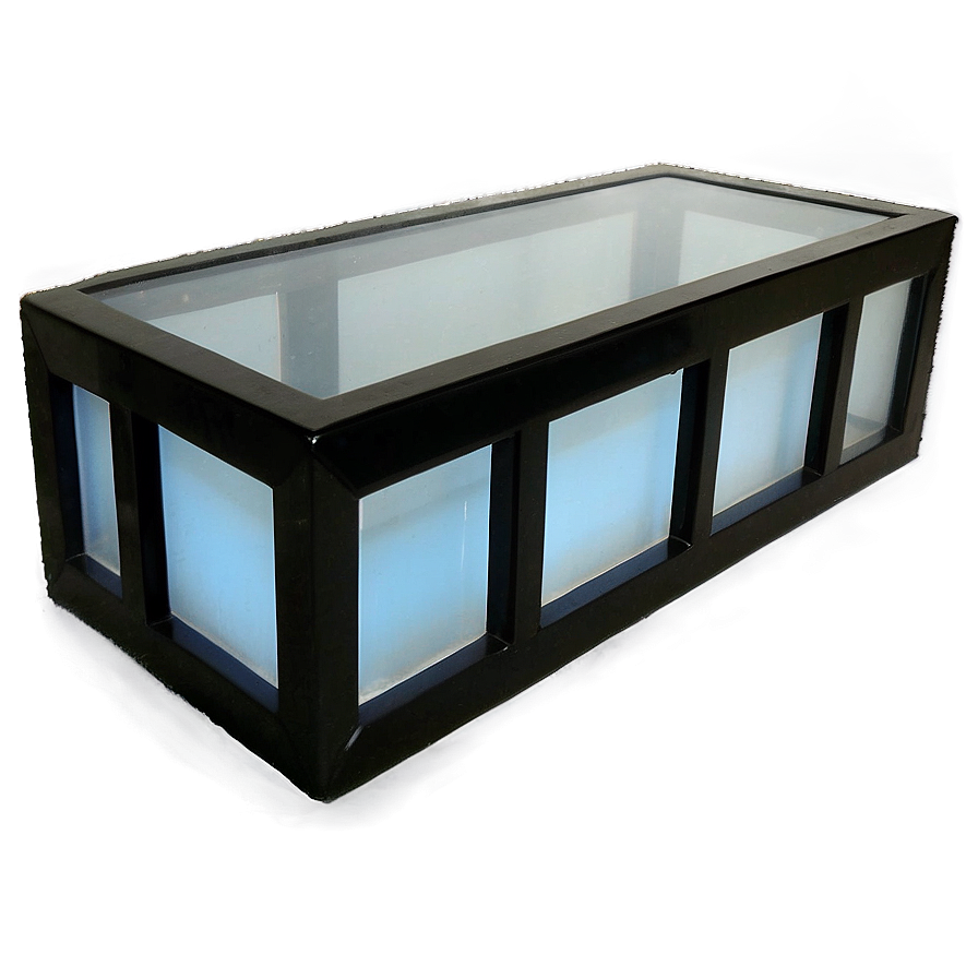 Black Framed Glass Box Png Kut PNG image