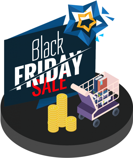 Black Friday Sale Concept PNG image