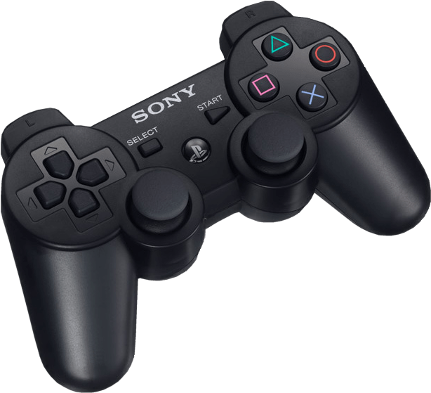 Black Game Controller Isolated PNG image