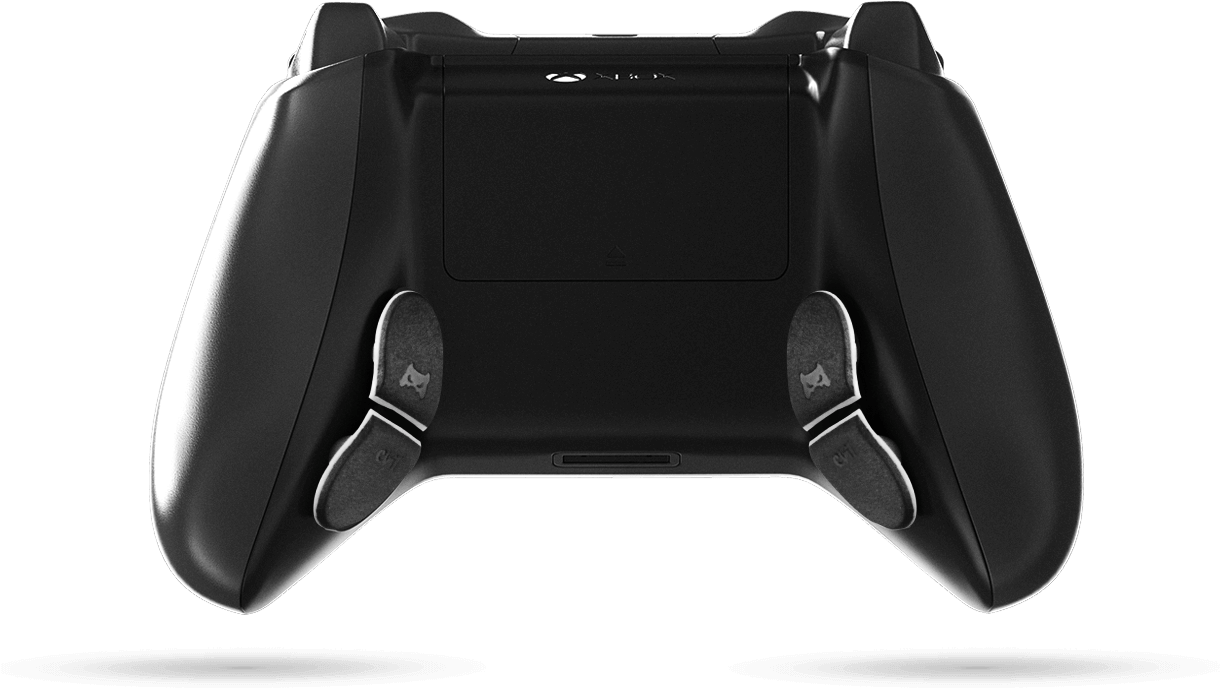 Black Game Controller Rear View PNG image