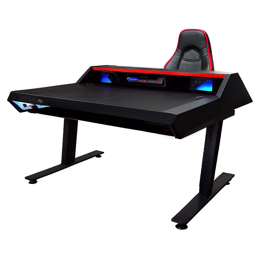 Black Gaming Desk Png 06212024 PNG image