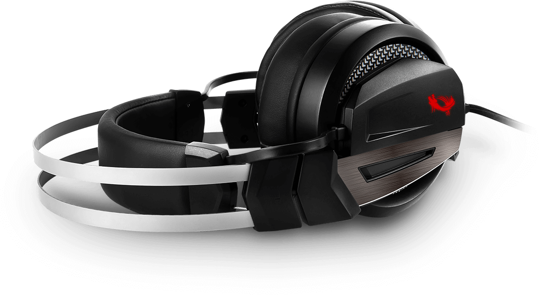 Black Gaming Headsetwith Mic PNG image