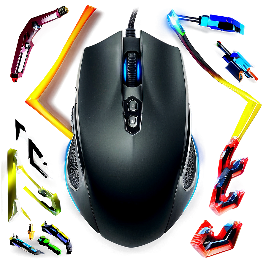 Black Gaming Mouse Png Iaj PNG image