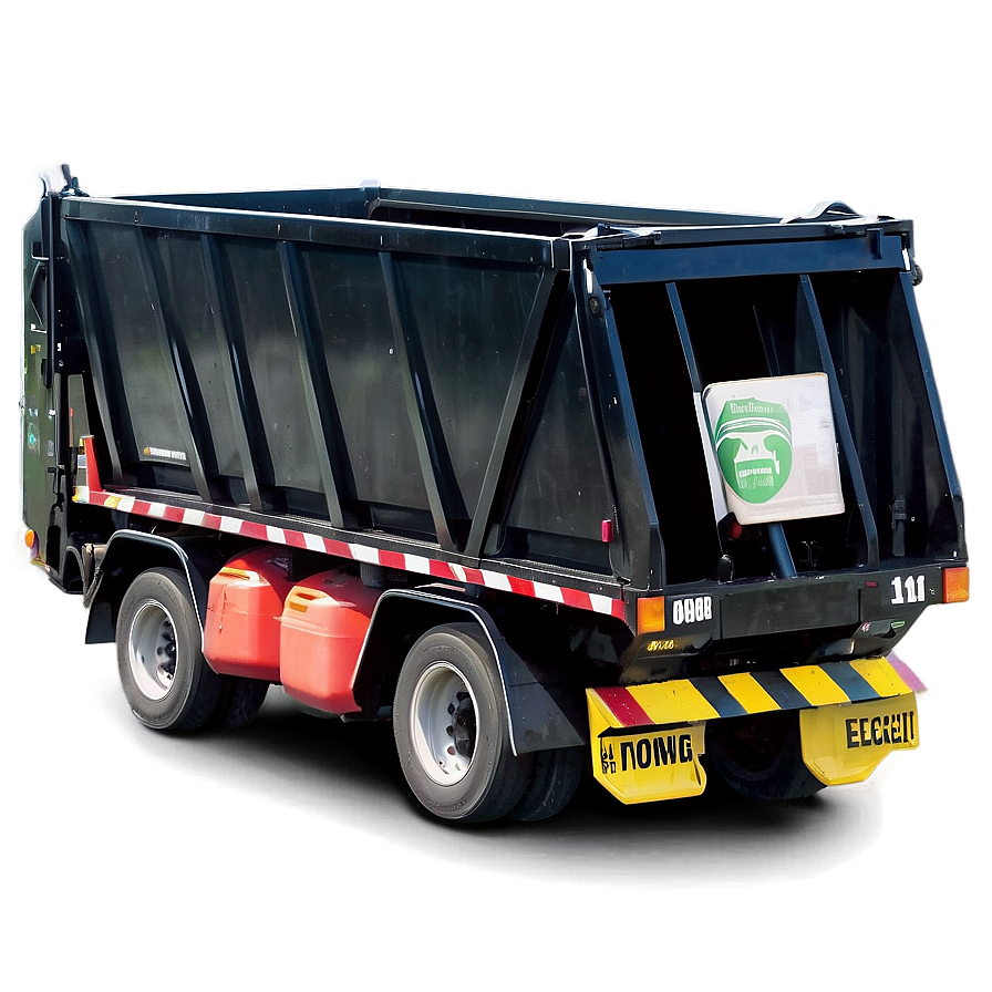 Black Garbage Truck Png 4 PNG image