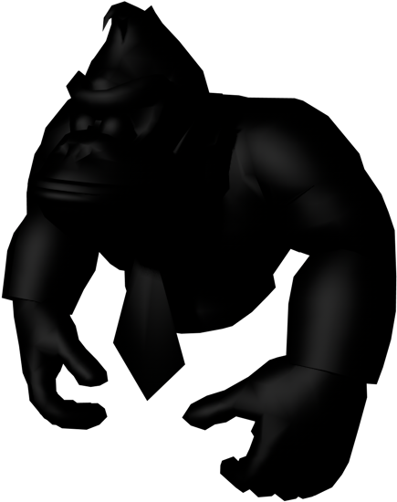 Black Gorilla Silhouette PNG image
